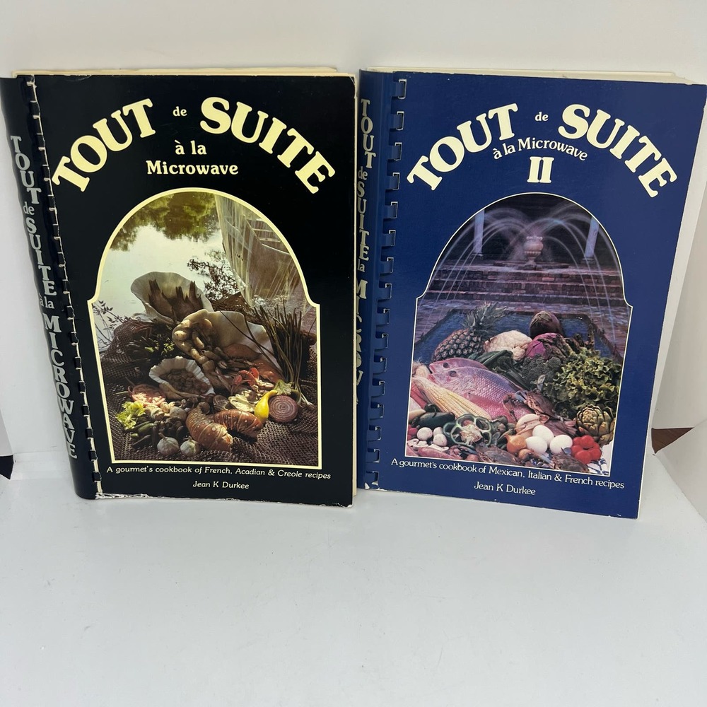Tout de Suite a la microwave cookbooks 1&2 by Durkee
